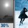 Monday Night: Chance Snow Showers And Patchy Blowing Snow then Mostly Cloudy