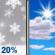 Monday: Slight Chance Snow then Mostly Sunny