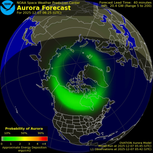 Current Northern hemispheric power input map