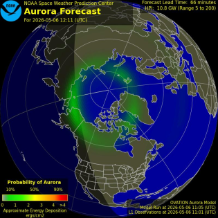 Current Northern hemispheric power input map