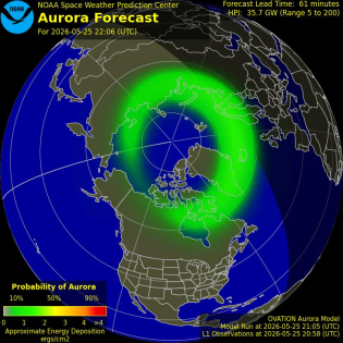Current Northern hemispheric power input map