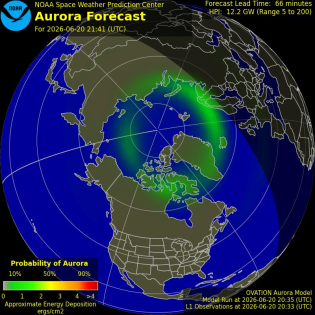 Current Northern hemispheric power input map