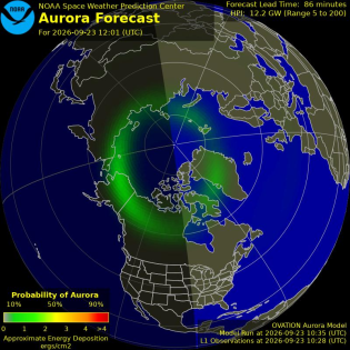 Current Northern hemispheric power input map