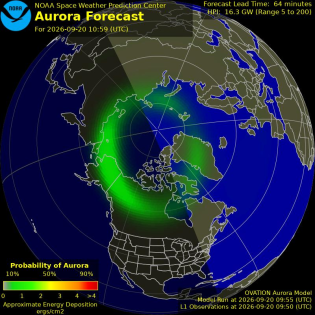 Current Northern hemispheric power input map